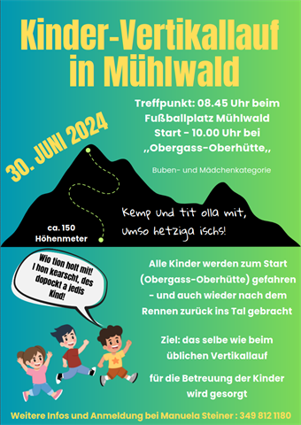 Kinder-Vertikallauf in Mühlwald